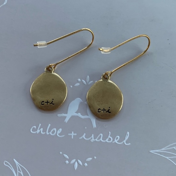Chloe + Isabel Gold Paillette Drop Earrings - Picture 4 of 8